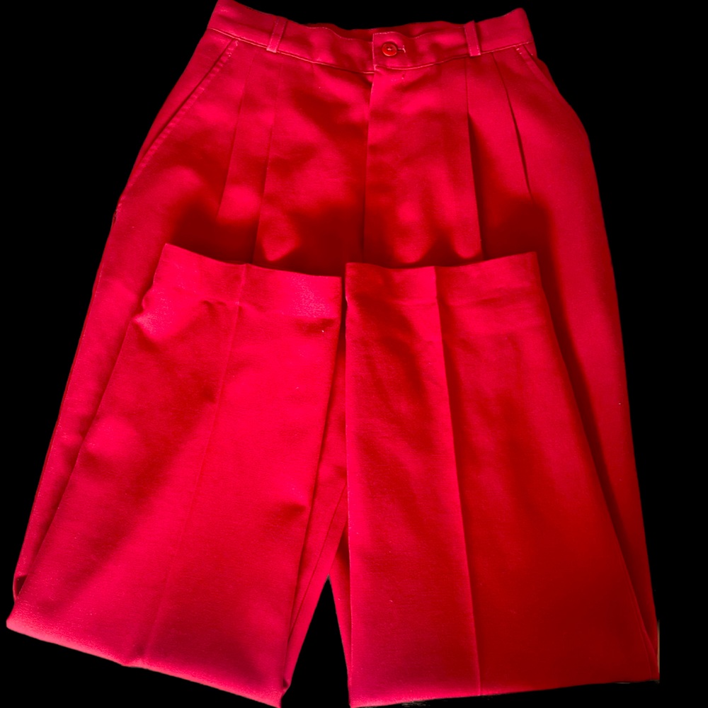 Vintage Red High Waisted Trouser Pants